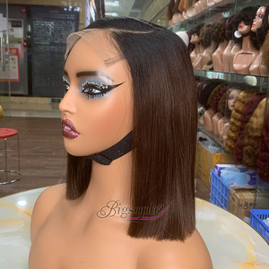 Cheveux Remy de qualité supérieure, lisses et raides, longueur 18 pouces, couleur T1B4, unité personnalisée avec dentelle professionnelle 5x5 pour un design sans colle - Product Image 4