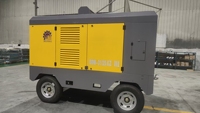 Compresor de Aire de Tornillo Rotatorio Diésel con Ruedas BDM-31/25, 22KW, Motor Lubricado Pequeño, 25 bar, para Plataformas de Perforación de Pozos Mineros