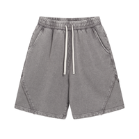 Haute qualité personnalisé hommes élastique cordon français éponge Shorts Logo personnalisé 100% coton pantalons de survêtement lavage à l'acide Shorts