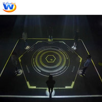 Projecteur LED interactif pour sol intérieur avec technologie de capteur, projection publicitaire, contrôle par application Full HD