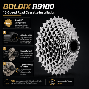 GOLDIX Nouvelle Arrivée <span class=keywords><strong>Cassette</strong></span> de vélo de route 13S <span class=keywords><strong>11</strong></span>-34T en alliage d'acier usiné CNC R9100 - Product Image 3