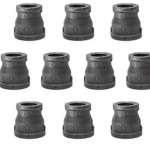 1/2 Zoll x 3/4 Zoll Eisen-Reduzierkupplung mit Innensechskantanschluss, Rohrfitting, sandgestrahlte Oberfläche, NPT-Gewinde für DIY-Möbel - Product Image 1