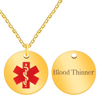 Porte-clés mousqueton d'alerte médicale personnalisé gravé, étanche, en acier inoxydable, avec pendentif octogonal, texte personnalisable et QR dynamique