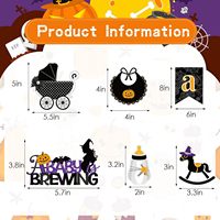 Décorations de fête d'Halloween pour baby shower, bannière « Un bébé est en train de grandir », décorations de révélation du sexe, cadeaux de fête d'Halloween pour l'intérieur