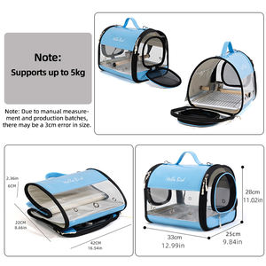 Sac de transport pour oiseaux léger et respirant, <span class=keywords><strong>cage</strong></span> à perroquet avec support en bois amovible, bâton et longue bandoulière - Product Image 4