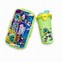 Boîte à bento portable mignonne pour enfants, en plastique, compatible micro-ondes, avec plusieurs compartiments et fonction de conservation