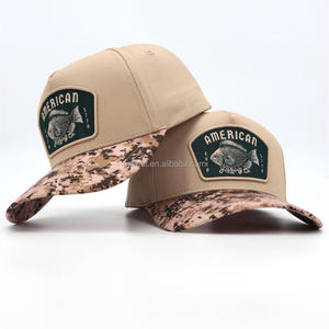 OEM High Quality Wholesale Two Tone A Frame Men Baseball Cap Custom Woven Patch 100% Cotton Gorras Outdoor Sports <b>Hat</b> - Product Image 1
