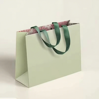 Sacs Shopping en Papier Rouge Profond Écologiques et Imperméables avec Logo Doré, Emballage Cadeau de Luxe avec Poignée Perforée pour Articles Haut de Gamme
