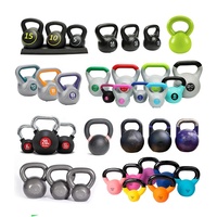 Kettlebell en vinyle pour entraînement de force et exercices de balançoire - disponible en 5, 10, 15, 20, 25 livres