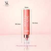Tube de brillant à lèvres vide en PETG, personnalisé, en gros, avec biseau à 45 degrés, souple et compressible, pour emballage cosmétique de luxe (huile à lèvres, baume à lèvres, maquillage)