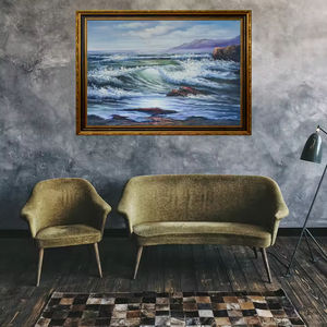 <span class=keywords><strong>Peinture</strong></span> à l'huile sur toile encadrée, <span class=keywords><strong>paysage</strong></span> méditerranéen, impressionniste, faite à la main, art mural, vente en gros - Product Image 4