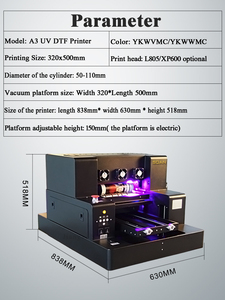 Uv dtf máy in cho trường hợp điện thoại bút Acrylic da gỗ Chai Thủy Tinh Sticker đa màu máy in phun A3 A4 máy in UV máy - Product Image 3