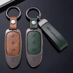 Kẽm Hợp Kim Da Chìa Khóa Xe Fob Trường Hợp Bìa Cho Lixiang <span class=keywords><strong>L7</strong></span> L8 L9 Chìa Khóa Xe Phụ Kiện Chìa Khóa Xe Kim Loại Trường Hợp - Product Image 1