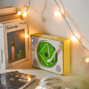 Enceinte Bluetooth 10W pas chère, lecteur <span class=keywords><strong>CD</strong></span>, lecteur vinyle avec haut-parleurs, enceintes de bureau, lecteur <span class=keywords><strong>CD</strong></span>, design rétro avec batterie - Product Image 2