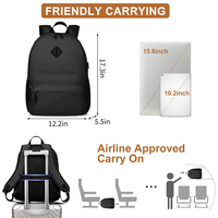 Sac à dos pour ordinateur portable de 15 pouces avec logo personnalisé, neutre, adapté au travail et aux voyages de loisirs, résistant à l'eau, sac à dos tendance pour étudiants