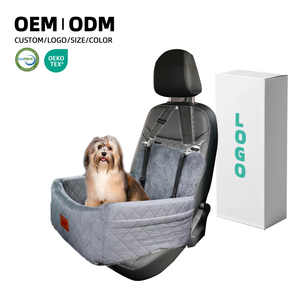 เบาะนั่งในรถสำหรับสัตว์เลี้ยงแบบสั่งทำ OEM ODM สำหรับเดินทางกลางแจ้ง  กระเป๋าใส่สัตว์เลี้ยงในรถ  ผ้าคลุมกันน้ำและซักได้ - Product Image 1
