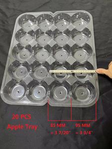 Paquete de 20 Bandejas Transparentes de PVC para Servir Alimentos, Bandeja Rectangular de Plástico Transparente para Manzanas - Product Image 5