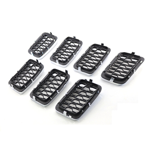 Per 2017 Jeep Grand <span class=keywords><strong>Cherokee</strong></span> <span class=keywords><strong>nero</strong></span> + cromato a nido d'ape testurizzato griglia del radiatore anteriore nuova 68317863AA - Product Image 6