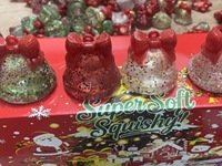 Nouvel ensemble de jouets squishy miniatures de Noël en maltose, jouets à presser fantaisie pour enfants, boîte surprise
