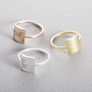 Inspire Stainless Steel Jewelry Personalized Custom Engraved <strong>Dainty</strong> <strong>Ring</strong> Everyday Statement <strong>Ring</strong> Minimalist Stacking <strong>Ring</strong> - Product Image 1