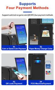 Distributeur de billets et de pièces de monnaie, guichet automatique de paiement <span class=keywords><strong>en</strong></span> libre-service avec lecteur de code-barres, fonction SDK, terminal de paiement de bureau - Product Image 6