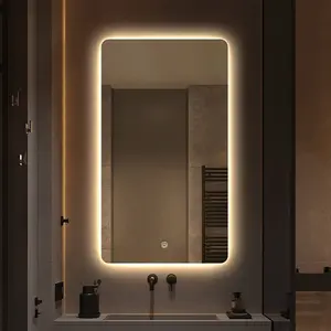 Smart Led Light Mirror Led Backlit Bathroom Mirrors Dimming Light Anti-fog