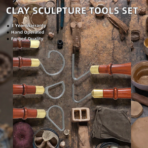 ZZUP Juego de 4 Herramientas de Cerámica para Recortar y Raspar Arcilla, de Carburo de Tungsteno, OEM/Personalizable, Garantía de 3 Años, Forjado Manual - Product Image 2