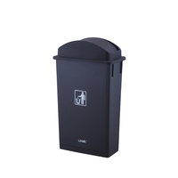Poubelle décorative à couvercle basculant de 90 litres (23 gallons) ou 65 litres (17 gallons) en plastique pour intérieur