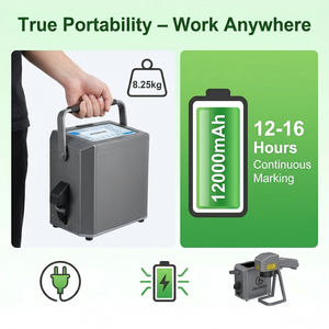 Nouvelle mini-machine de marquage portative, batterie au lithium, utilisation en extérieur pour le métal, le plastique, gravure de haute précision - Product Image 2