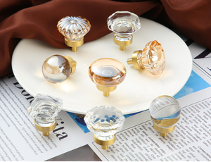 Bouton en cristal diamètre 45mm <span class=keywords><strong>armoire</strong></span> transparente <span class=keywords><strong>armoire</strong></span> tiroir bouton de porte en laiton Base chromée poignée et bouton de porte de placard - Product Image 5