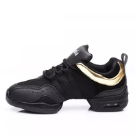 Zapatillas de Baile de Jazz y Hip Hop para Mujer, Parte Superior de Malla Ligera, Suela de Poliuretano, Zapatos Deportivos Casuales