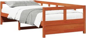 Cuscino in legno di pino solido divano <span class=keywords><strong>letto</strong></span> <span class=keywords><strong>singolo</strong></span> Design moderno per gli ospiti o la notte uso cera marrone <span class=keywords><strong>90x190</strong></span> cm - Product Image 4