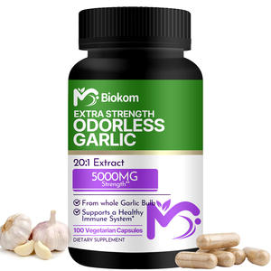 Biokom Label pribadi ekstrak bawang putih bubuk kapsul suplemen kesehatan kapsul ekstrak bawang putih dukungan kekebalan tubuh dan kesehatan jantung - Product Image 1
