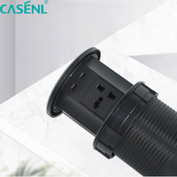 Motorisierte Pop-up-Steckdose für Küchenarbeitsplatten, Smart WiFi 15W Kabelloses Laden 4 AC 2 USB-A 2 Typ-C Konferenztisch
