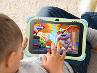 Tablet PC Anak Baru 8-Inci Kustom Android 14 Quad Core 3+32GB 1280x800 Tahan Air USB Type C Layar Kapasitif Edukatif