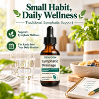 Gouttes liquides de drainage lymphatique à base d'extraits de plantes, complément alimentaire 2 fl oz pour adultes, soutien de l'équilibre lymphatique et hydrique, OEM ODM
