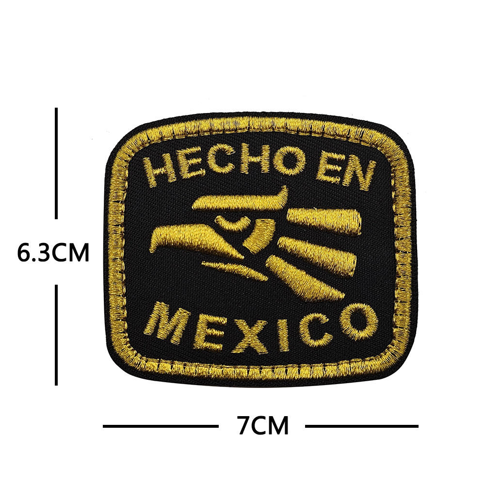 V01695-4 pájaro mexicano (hecho en gold thread BIRD)