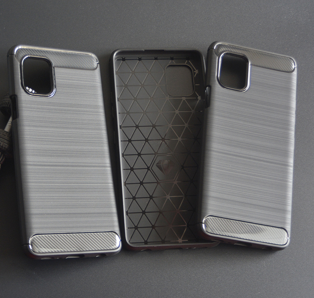 Shockproof Soft Carbon Fiber TPU Mobile Phone case Cover for LG Q92 5G