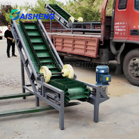 Schrägverlaufender mobiler PVC-Förderband mit geräuscharmem Betrieb und Staubschutzkante für den Transport von Lebensmittelpellets und Rohmaterialien