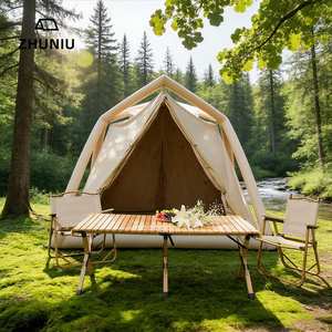 Прочный надувной тент-укрытие для кемпинга: тканевый каркас с воздушными колоннами и балками для легкой установки, портативный - Product Image 1