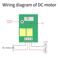 Interrupteur à distance sans fil universel 433Mhz, DC 12V, 2 canaux, 2 groupes, récepteur de relais RF et émetteur de clé pour garage