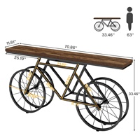 Nouvelle table console de 70,9 pouces pour vélo, table de canapé extra longue en bois et métal, bureau d'entrée pour salon, meuble décoratif
