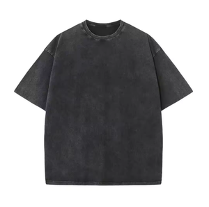 T-shirt en coton pour homme, logo personnalisé imprimé par transfert thermique, vêtement décontracté d'été, respirant, poids moyen, tricoté, avec motif lettre sur le devant - Product Image 2