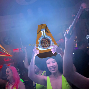 Exhibidor de Botellas LED <span class=keywords><strong>Dorado</strong></span> Champán, Soporte Metálico Personalizado con Diodos Emisores de Luz, Presentador de Botellas VIP para Club Nocturno o Bar - Product Image 2