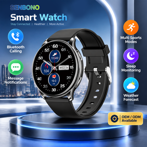 SENBONO Y33 Smartwatch con Display TFT <span class=keywords><strong>per</strong></span> Uomo e Donna, Chiamate BT, Tracker <span class=keywords><strong>Fitness</strong></span> Sportivo, Impermeabile IP67, Monitoraggio Frequenza Cardiaca - Product Image 1