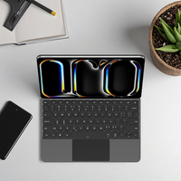 Étui clavier magique premium avec connexion sans fil et rétroéclairage 7 couleurs pour iPad Pro M5 13 pouces avec pavé tactile
