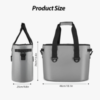 Sac isotherme imperméable en TPU de 28 L pour bouteille de bière, lait, plage, pique-nique, avec fermeture éclair étanche et maintien de la glace pendant 5 jours