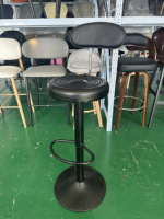 Tabourets de bar ronds avec dossier et coussin de siège rond, tabouret de bar de siège en PU direct d'usine, tabourets de bar ronds de haute qualité