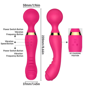 Bon prix Silicone Double tête AV baguette masseur G Spot <span class=keywords><strong>gode</strong></span> vibrateurs pour femmes sex toys pour femme Autres produits de massage - Product Image 3
