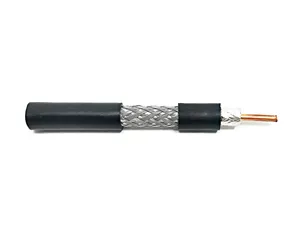 Cabo flexível lmr300 de baixa perda, blindado com jaqueta preta pvc 5d-fb lmr cabo coaxial